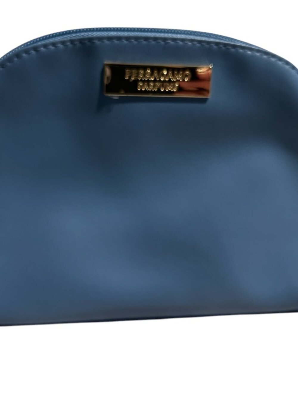 Ferragamo Parfums Blue Cosmetic Travel Pouch Case
